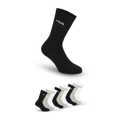 Tennissocken FILA "UNISEX CREW TENNIS FULL TERRY SOCKS", Damen, Gr. 39-42, bunt (classic), Baumwollmischung, normal, Socken Tennissocken, mit eingestrickem Logo