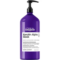L'Oréal Paris, Shampoo, L'Oreal Keratin Alpha Sleek Shampoo 1500ml (Flüssiges Shampoo, 1500 ml)