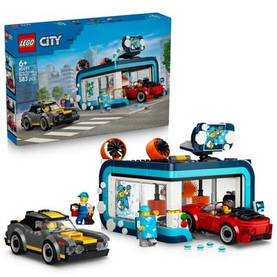 LEGO City 60497 Waschstraße, Bauset mit 2 Spielzeugautos für Kinder ab 6 Jahren