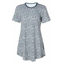 Lady Avenue Bamboo Big-Shirt Geblümt Small Damen