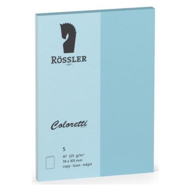 Magni 220709517 - Coloretti Karten, 220 g/m², DIN A7 hd, himmelblau, 5 Stück (5 Stk.) (220709517)