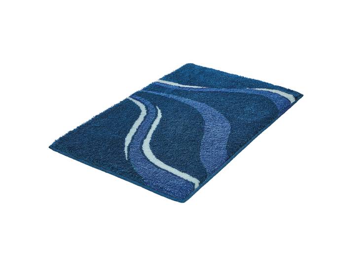 Tapis de bain Vento 70 x 120cm Bleu/Bleu lagon