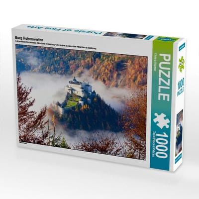 CALVENDO Puzzle Burg Hohenwerfen 1000 Teile Puzzle quer | 1000 Teile Lege-Größe 64 × 48 cm Foto-Puzzle für glückliche Stunden