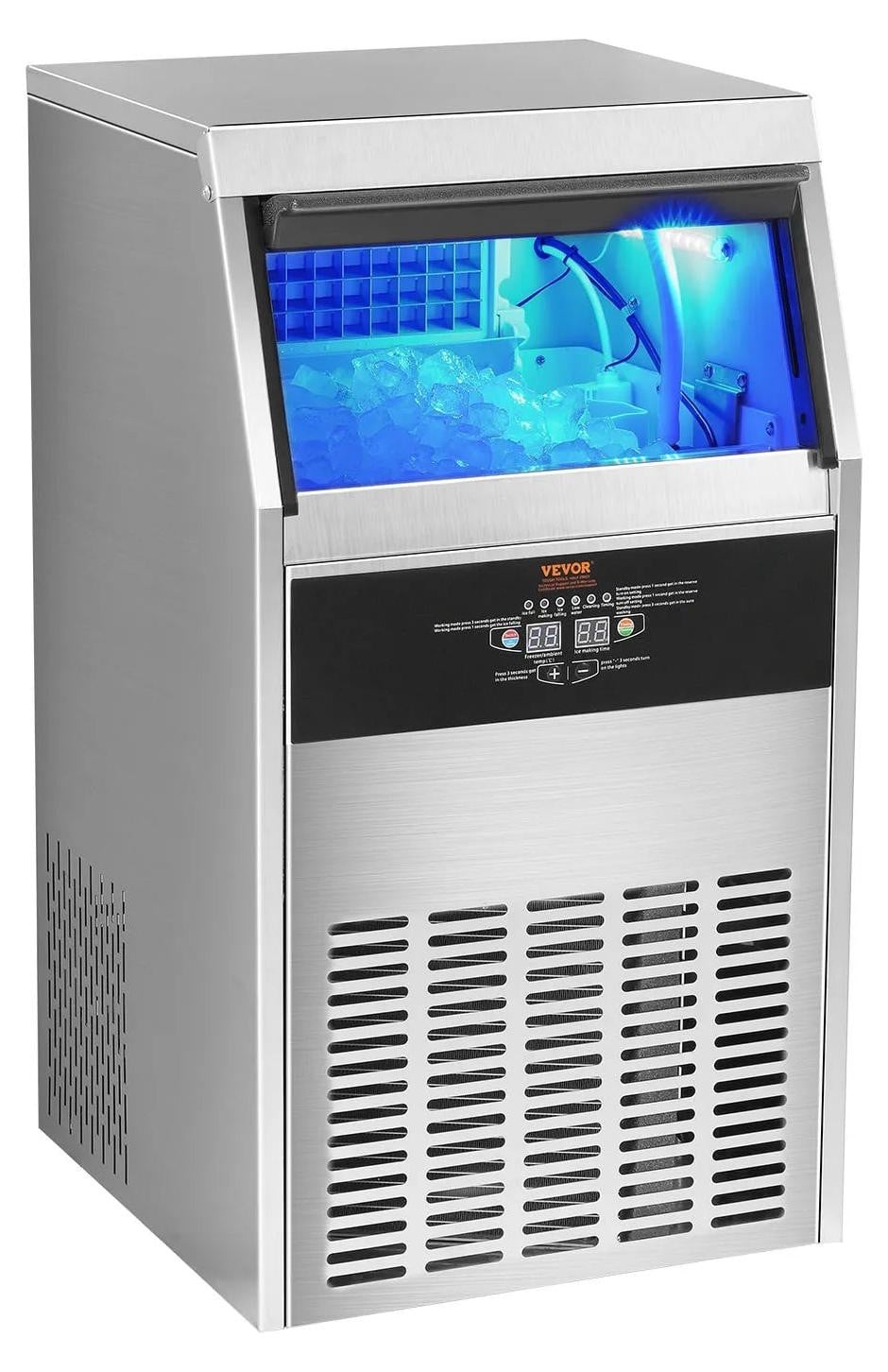 Selius IJsmachine - Compacte ijsblokjesmaker van roestvrij staal - 41 kg per dag