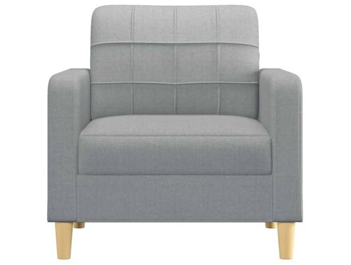 KTHLBRH Sessel hellgrau 60 cm aus Stoff Schaumstoff, Metallrahmen, gepolsterte Armlehnen, zum Lesen und Entspannen