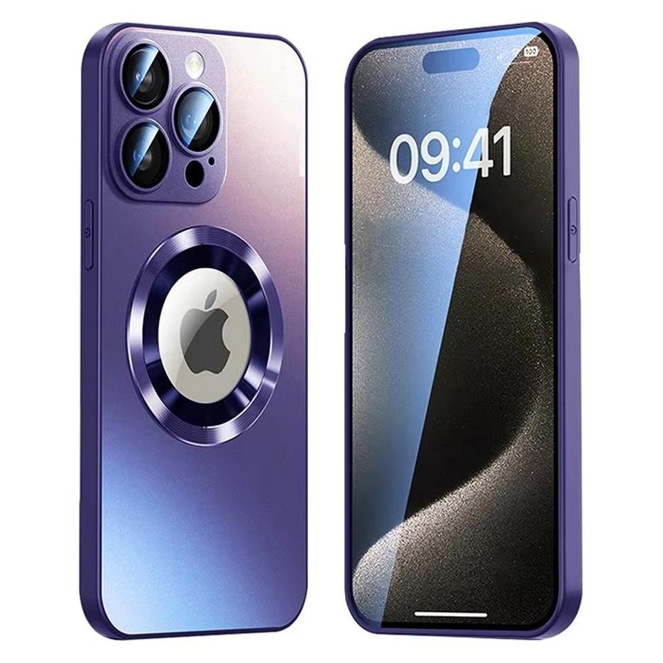 SIGN iPhone 17 Pro Magnetic Case with Lens Cover & Logo View - Purple (Apple iPhone 17 Pro) (SN-TPU17PL)