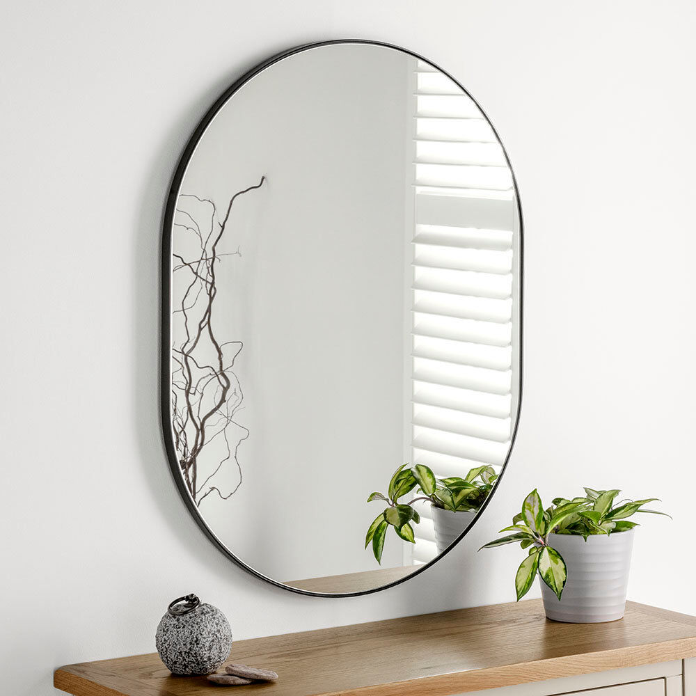 Fairmont Park Lottie Oval Metal Framed Wall Mounted Full Length Mirror Gold 80cm H x 60cm W