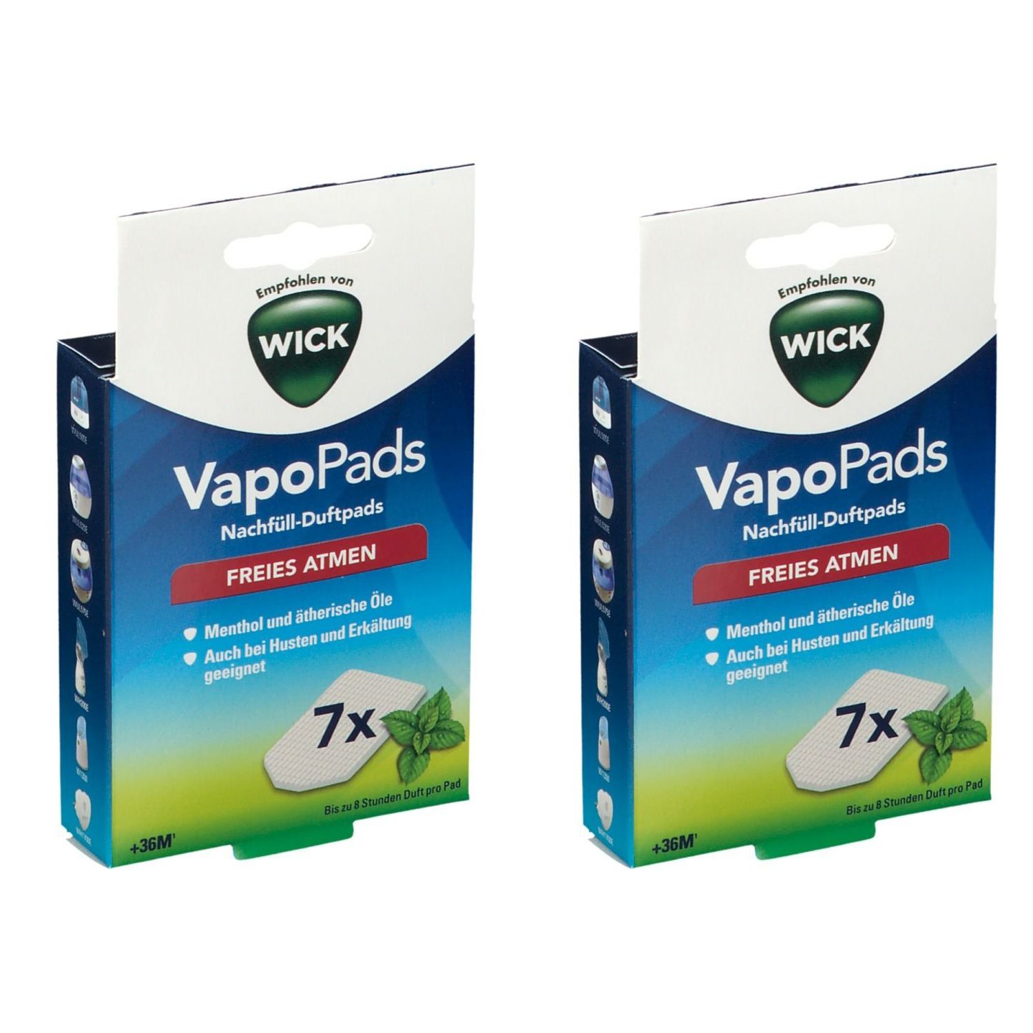 Wick VapoPads 7 Menthol Pads WH7 2x1 St Tücher