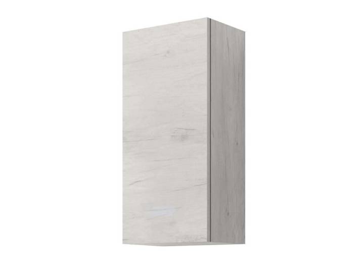 Élément mural suspendu 30x22 avec porte réversible en Chêne Blanc