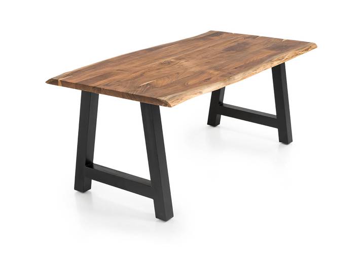 Tisch Gerardo Akazie natur Massivholz B 140 T 80 cm - Tisch