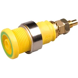 SEB 2600 GE/GN - Einbaubuchse, 4 mm, gelb-grün, gesichert