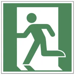LimarLite Rettungszeichen »Notausgang links (nur in Verbindung mit Richtungspfeil) [E001]«, 20x20 cm
