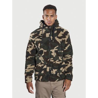 Sweatshirt REDEFINED REBEL "Redefined Rebel Sweat RRMaxim Sweat", Herren, Gr. S, grün (army camo), Fleece, 100% Polyester, lang, Rückenausschnitt, Sweatshirts Sweatshirt