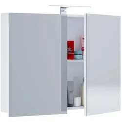 Badspiegelschrank günstig weiss in modernem Design 60 cm hoch