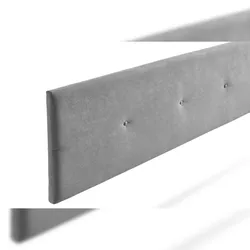 Gepolstertes Kopfteil NAPOLI Aqualine 100x50x5 cm - Hellgrau - Moonia