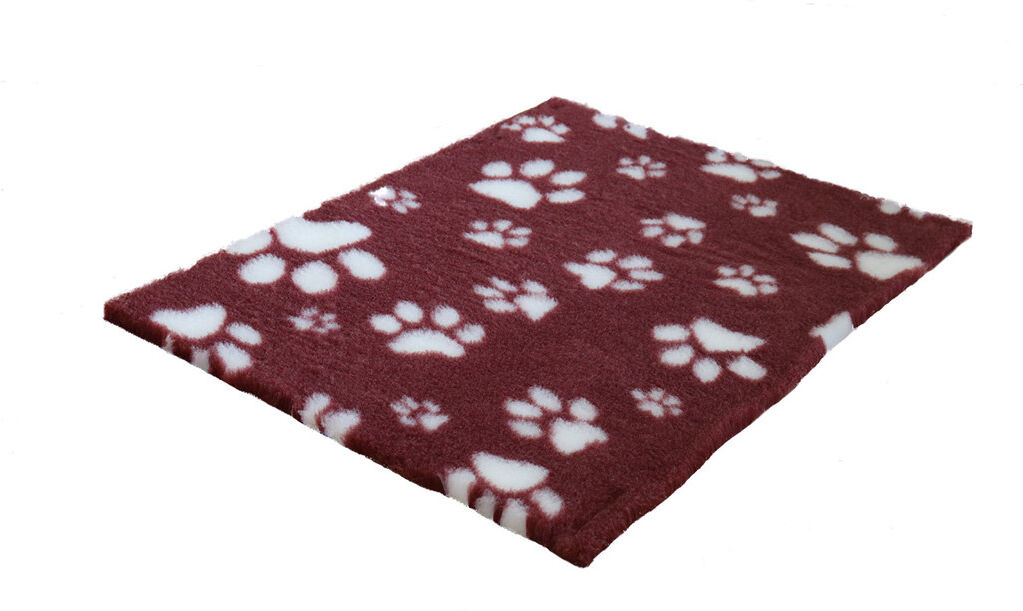 Vet Fleece Bedding   Non-Slip Multi-Paws Vet Bed O Animal Print Fleece Pet Bed Heather/White 3cm H x 300cm W x 76cm D