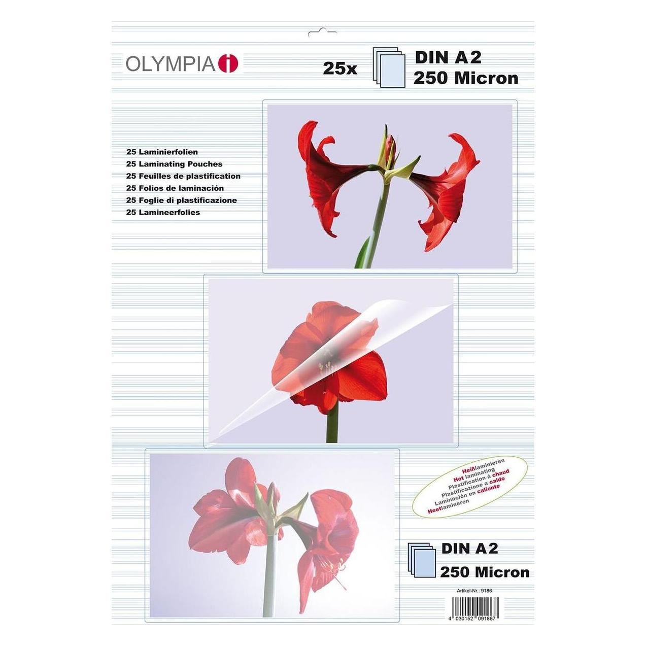 Olympia Laminierfolien DIN A2 (A2, 25 Stk., 250 µm) (9186)
