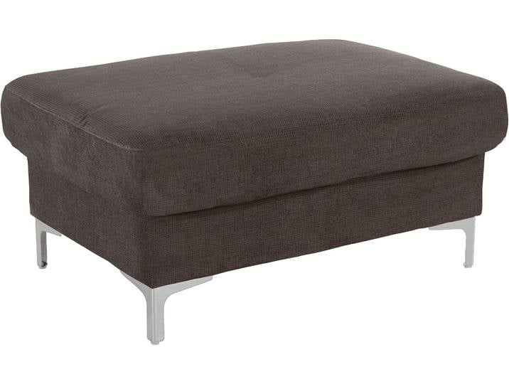 Hocker, Chenille, Braun (Espresso), 95×64 cm, Polsterhocker, Modern, Cotta