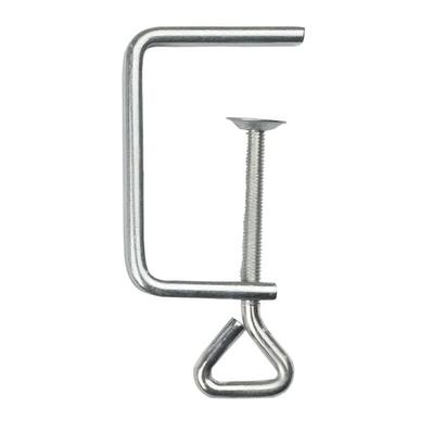 PEBARO 24/06 - Zwinge, 60 mm Spannweite, vernickelt, Flachstahl 13x5 mm, Laubsägezwinge
