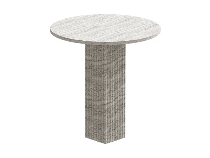 NORR11 Soho Esstisch Silver travertin, Ø80x74