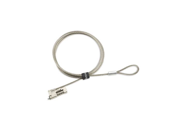 Kensington Câble de sécurité Slim NanoSaver 2.0 EQ à combinaison, 1,8 m, Verrouillage à combinaison, Acier inoxydable, Acier zingué, Argent K65090WW
