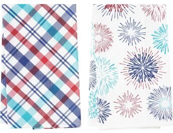 C&F Home Firework Sparkle July 4th Printed Kitchen Towel Set of 2