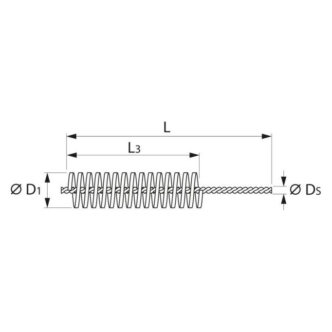 Lessmann Zylinderbürste 300 x 100 mm Ø 12 mm Messingdraht (542.704)