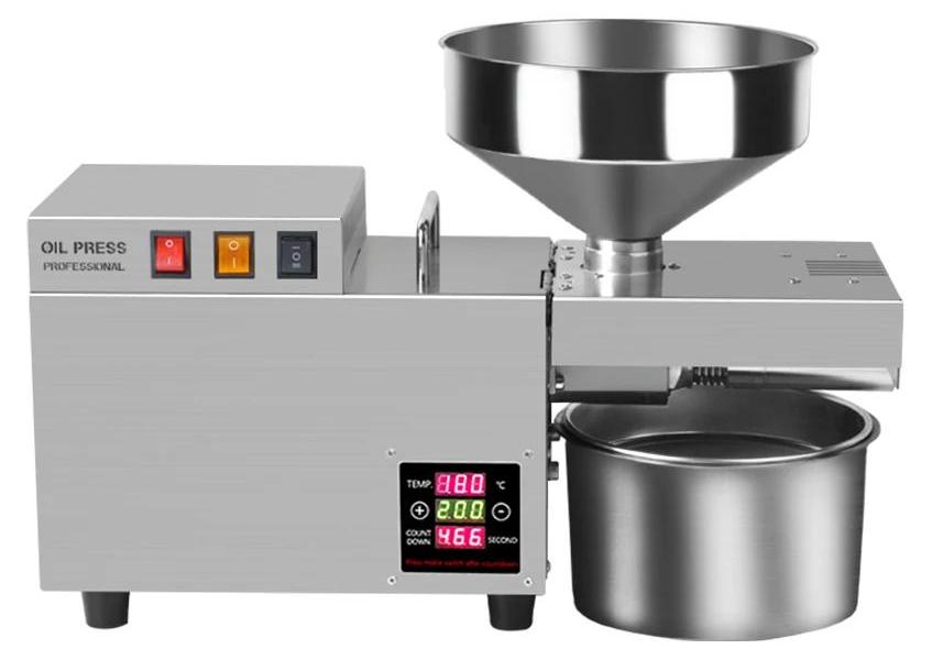 Automatische Haushalts Ölpresse - Modell S9S - Intelligente Kalt Warm Pressung - Edelstahl - 220V - EU-Stecker