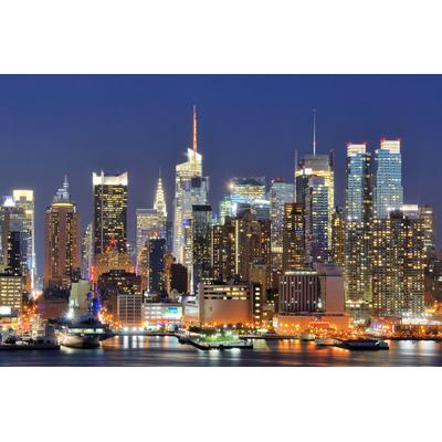 Fototapete PAPERMOON "Manhattan Skyline", bunt, B:4m L:2,6m, Vlies, Tapeten