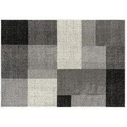 Webteppich  Thales , grau , Synthetische Fasern , Maße (cm): B: 80
