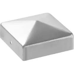 GreenYard 10tlg. Pfostenkappen aus beschichtetem Stahl, ca. 7,1 x 7,1 cm - Metallfarben