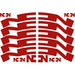 NONPLUS COMPONENTS Aufkleberset für Felgen | 28 mm karmin rot (#306)
