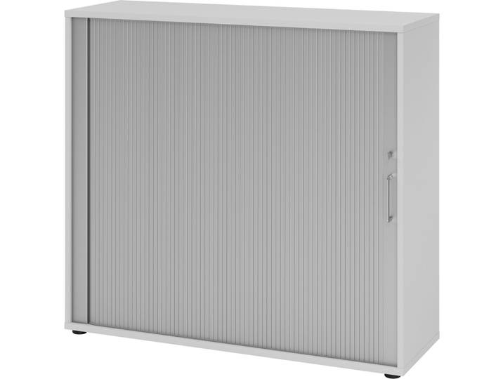 Aktenschrank Office Silber, Grau Holzwerkstoff, Kunststoff B 120 H 110 cm