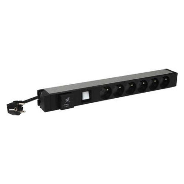 Legrand 19" 1u Pdu With 6 French Sockets With Surge Protection With Switch (646835)