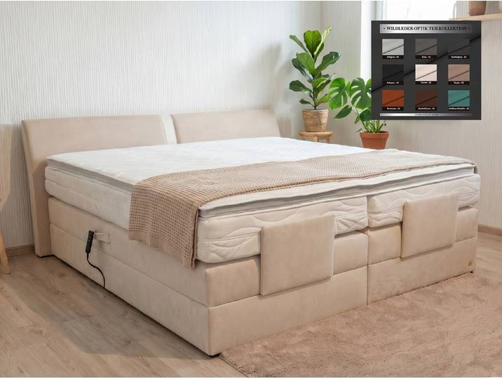 PAARA Boxspringbett Dallas elektrische verstellung Dachschräge Farbwahl, mit einzigartigem Belüftungssystem