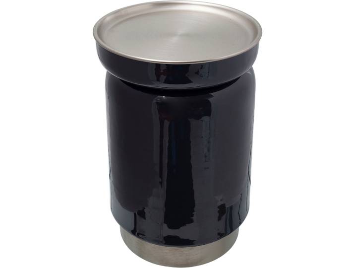 Beistelltisch KAYOOM Art Deco 175, Abstelltisch aus Metall,funktional und stabil , grau (anthrazit, silber, silber, silber), B:31,5cm H:46,5cm T:31,5cm, 100% Eisen, Tische, Beistelltisch, Stilvoll, glanzvolle Lackierung, Tischplatte in Tablettform