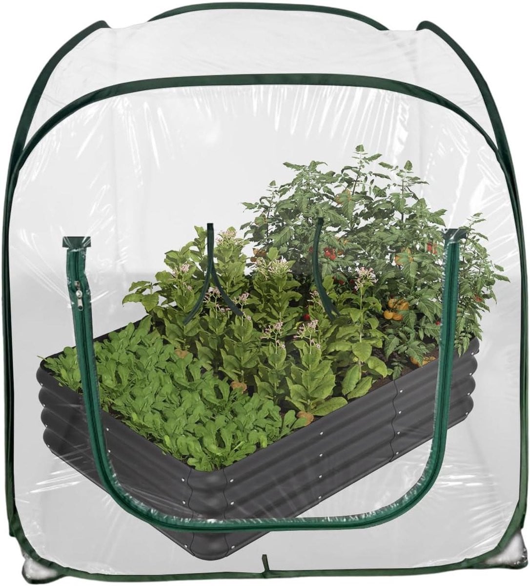 Mini Broeikas Plantenhuis Winter - Inklapbaar Transparant - 98 x 98 x 98 cm