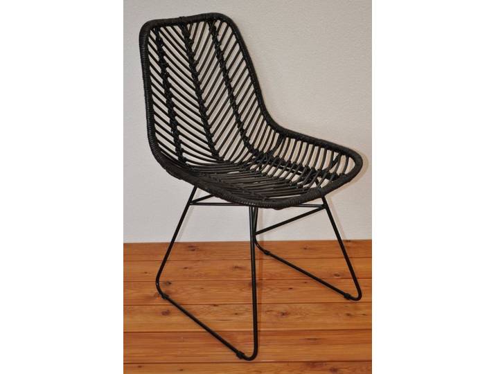 Rattani Rattanstuhl Rattanstuhl, Rattansessel Porches Fb. anthrazit Rattan + Metall