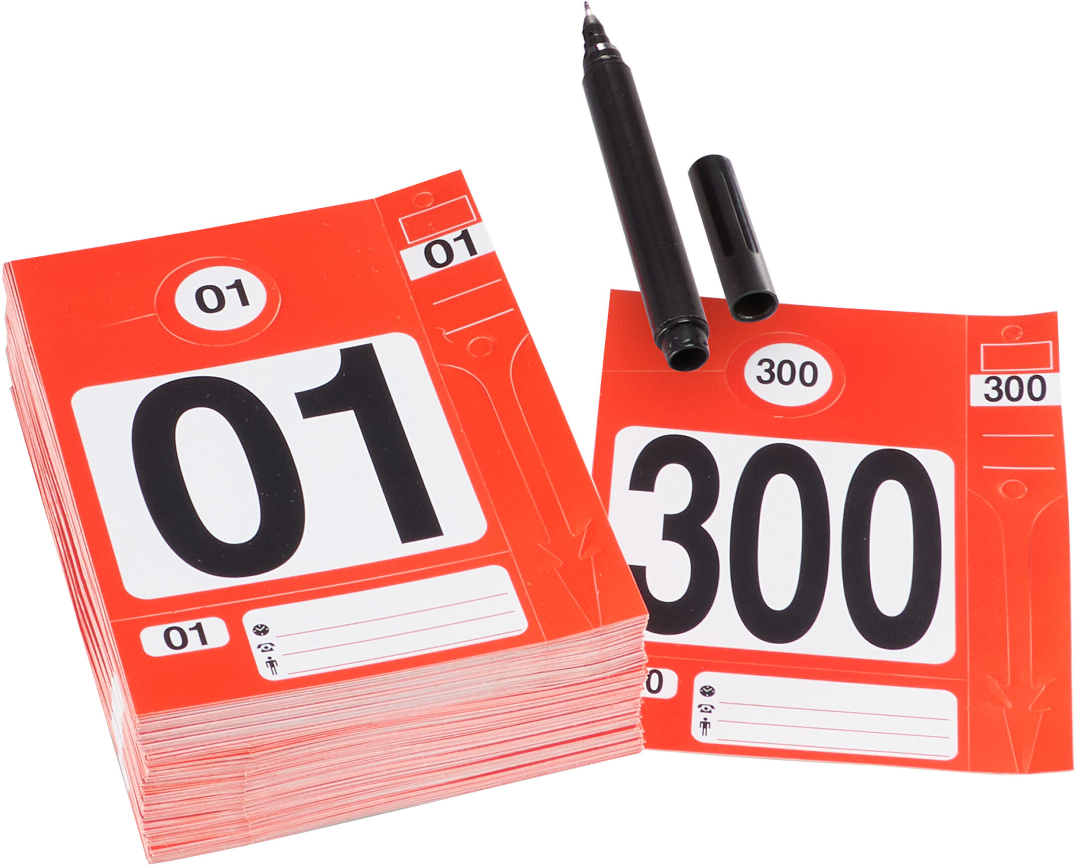 SPRINTIS 1 lot - Kits d'identification véhicule rouge, plastique