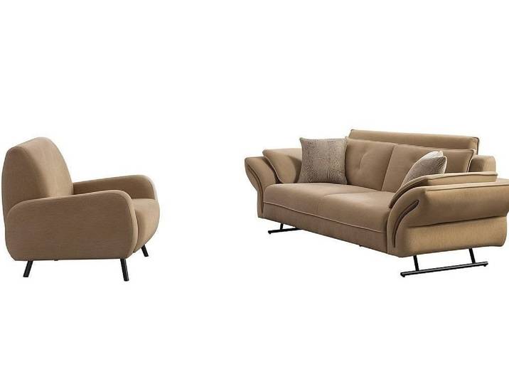 Xlmoebel Polstergarnitur Elegante Wohnlandschaft in hochwertiger Verarbeitung, (Polstergarnitur, 2-tlg., Sofa 2-Sitzer + Sessel), Hergestellt in Europa