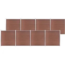 vidaXL Gartenzaun WPC 1391x186 cm Braun