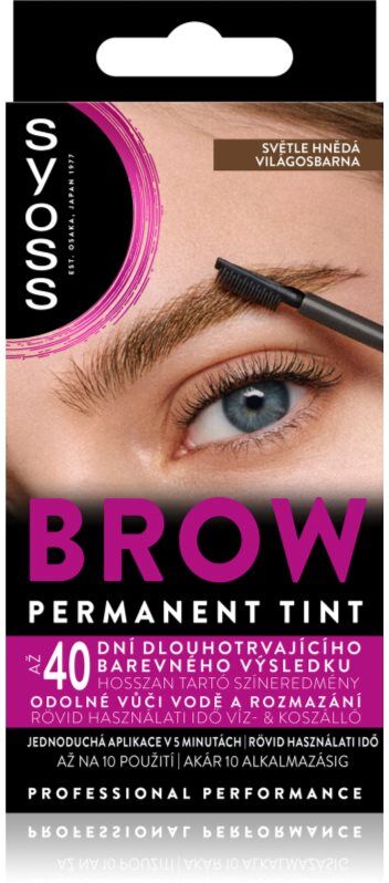 Syoss Brow Tint Farbe für die Augenbrauen Farbton Light Brown 10 ml