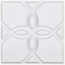 VEVOR 3D-Wandpaneele, 33er-Set 30x30 cm PVC-Wandverkleidung im modernen minimalistischen Blumendesign, Wanddeko, Inneneinrichtung für Schlafzimmer, Wohn- und Spielzimmer, Mattweiß
