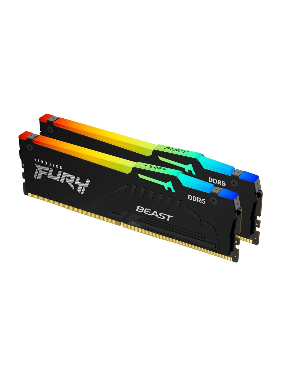 Kingston FURY Beast RGB DDR5-6800 - 32GB - CL34 - Dual Channel (2 pcs) - AMD EXPO & Intel XMP - Schwarz mit RGB