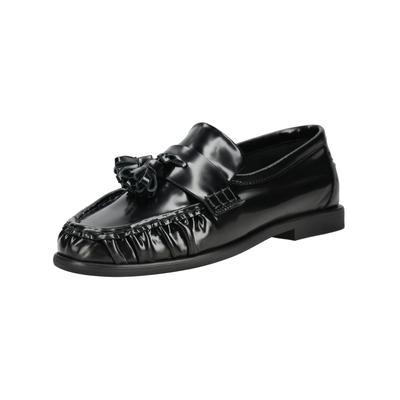 Slipper PAVEMENT "Pavement Slipper Leder", Damen, Gr. 38, schwarz (schwarz lack), Leder, Schuhe Slipper