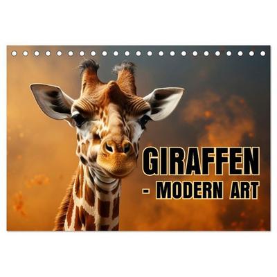 GIRAFFEN - Modern Art (Tischkalender 2027 DIN A5 quer), CALVENDO Monatskalender