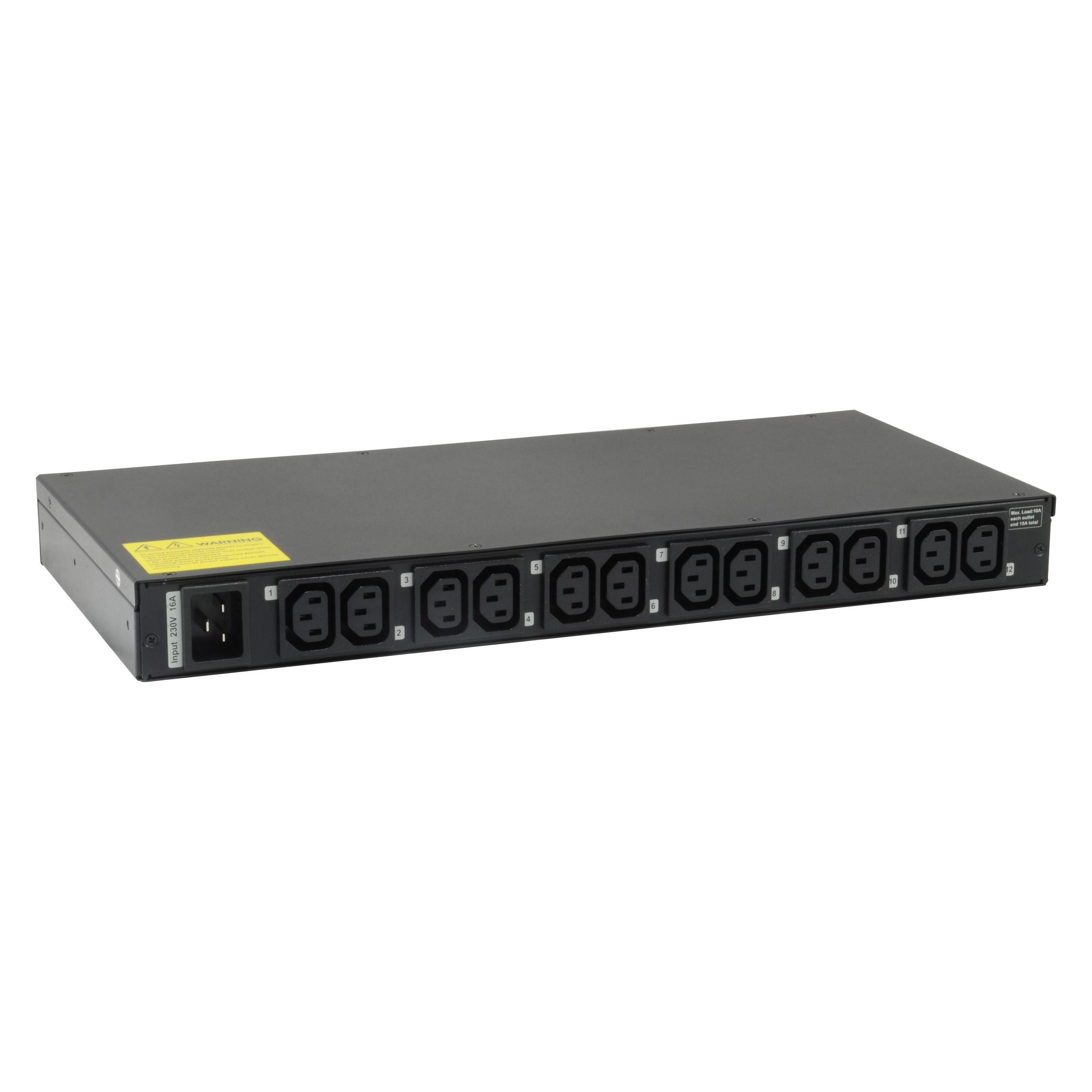 LevelOne 12 x IEC 320 C13, AC, LCD, ACL/RADIUS, TLS/SSH (12 Ports) (IPS-1201E)