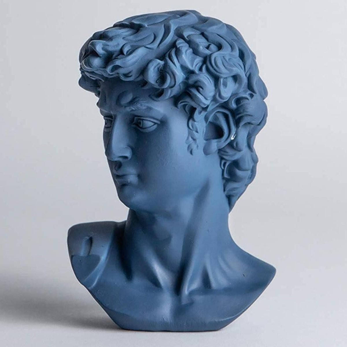 David Klassiek Buste Hoofdbeeld - Huisdecoratie - Roze Blauw