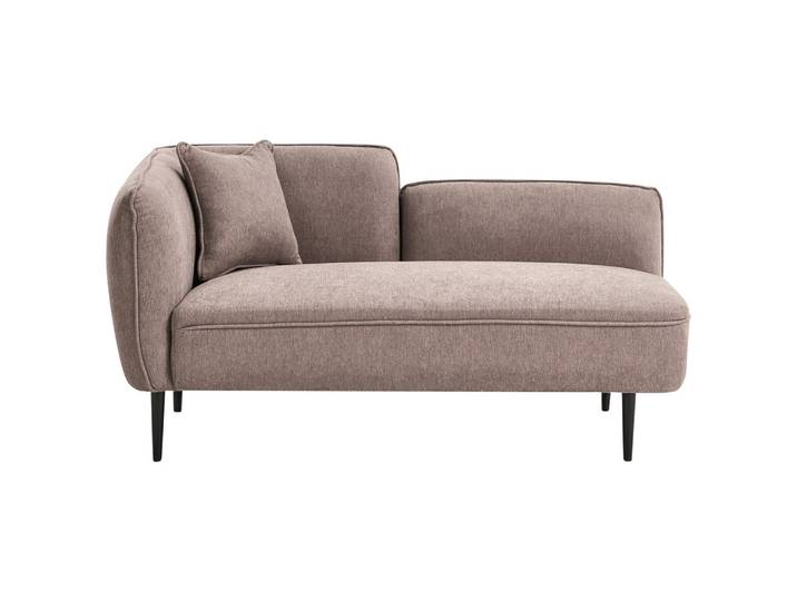CHAISELONGUE-LINKSSEITIGE Stoff Hellbraun Chevannes