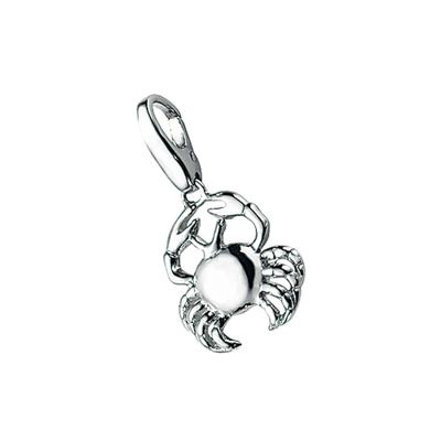 Charm Sternzeichen "Sternzeichen Krebs, Silber 925", silber, GIORGIO MARTELLO MILANO, Charms, Damen